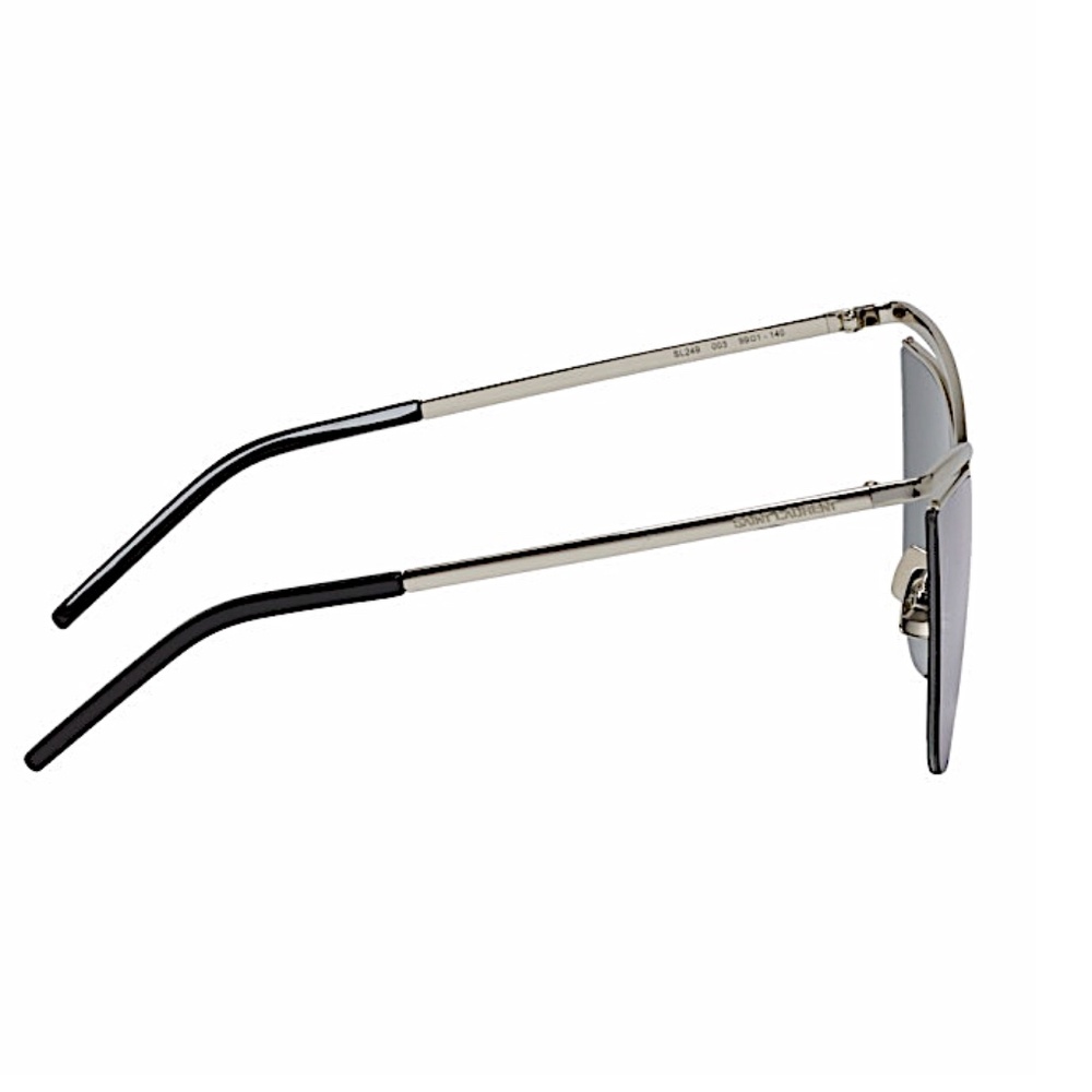 Saint Laurent Silver Mirror Lens Cat-Eye SL 249 Sunglasses - Picture 13 of 14